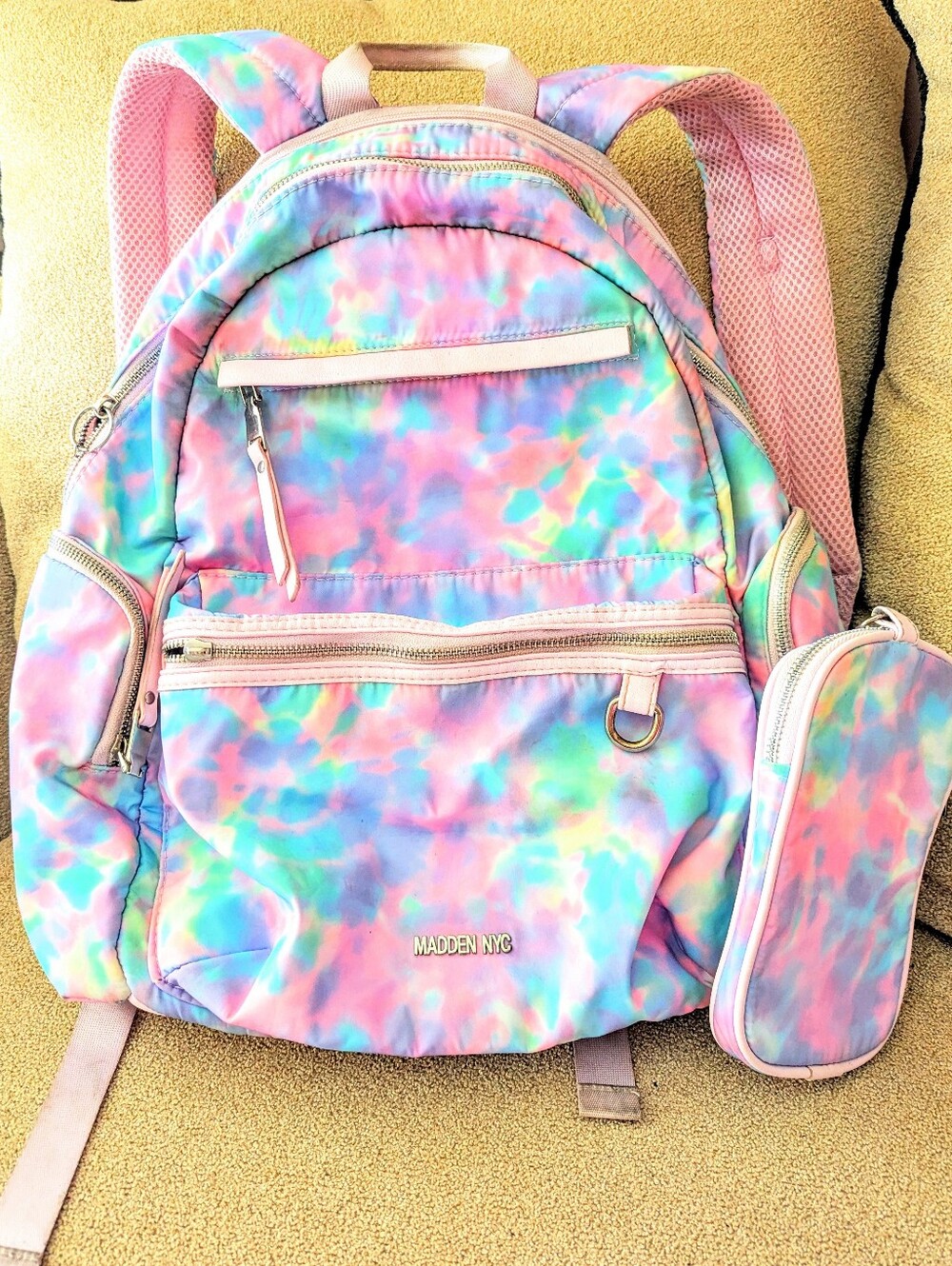 MADDEN INC Kids Pastel Tie-Dye Backpack - Pink Multicolor